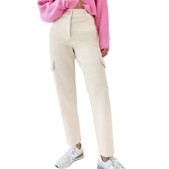 Wilfred Free Modern Cargo Pant Birch Beige Size 2 - Picture 3 of 13